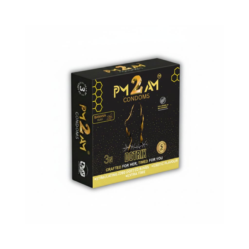 PM 2 AM DOTRIX BANANA FLAVOURED CONDOMS