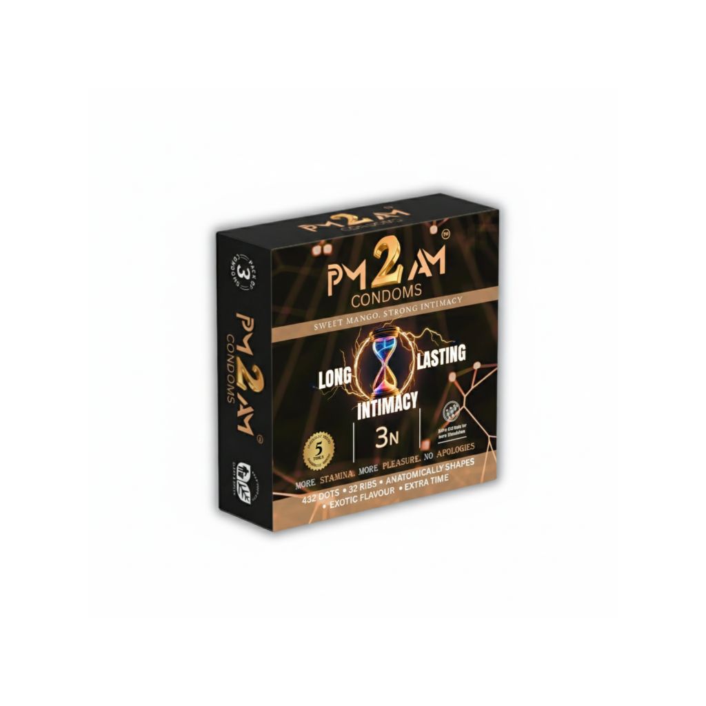 PM 2 AM LONG LASTING INTIMACY MANGO FLAVOURED CONDOMS