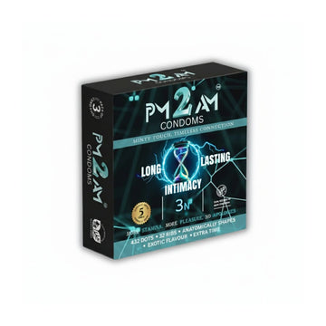 PM 2 AM LONG LASTING INTIMACY MINT FLAVOURED CONDOMS
