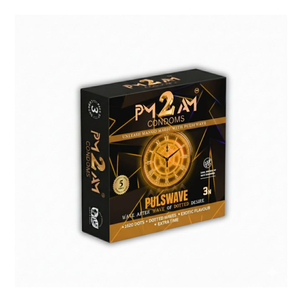 PM 2 AM PULSWAVE MANGO FLAVOURED CONDOMS