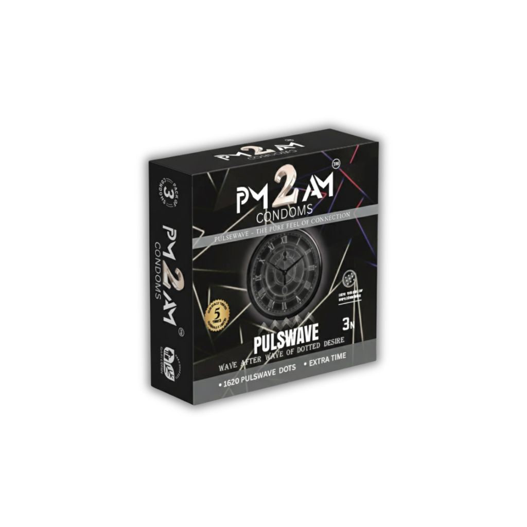 PM 2 AM Pulswave Non Flavoured Condoms