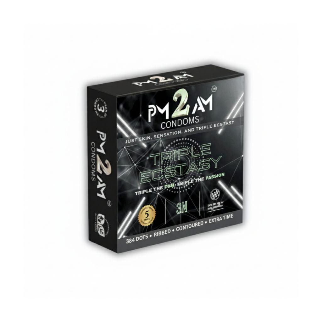 PM 2 AM TRIPLE ECSTASY NON FLAVOURED CONDOMS
